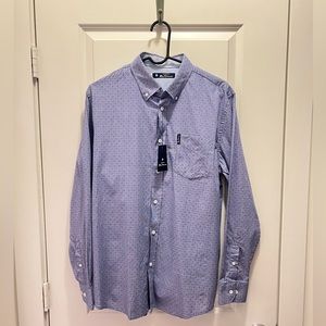 NWT Ben Sherman medium long sleeve blue shirt